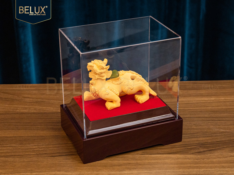 Tượng Tỳ Hưu dát vàng cát&nbsp;11x6x8cm